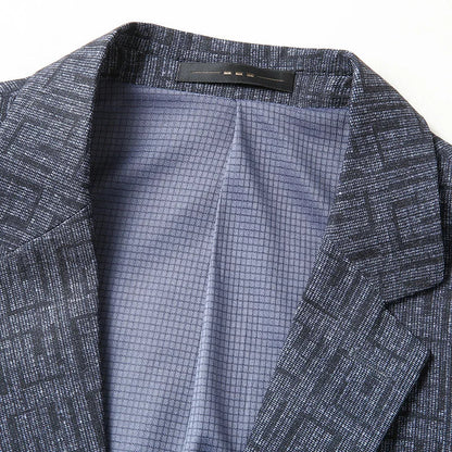 Blazer Homme Moderne à Carreaux Geométriques