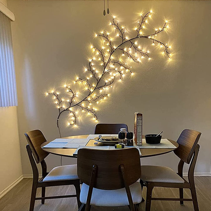 Guirlande lumineuse pour arbres avec feuilles décoratives - PanierRoyale