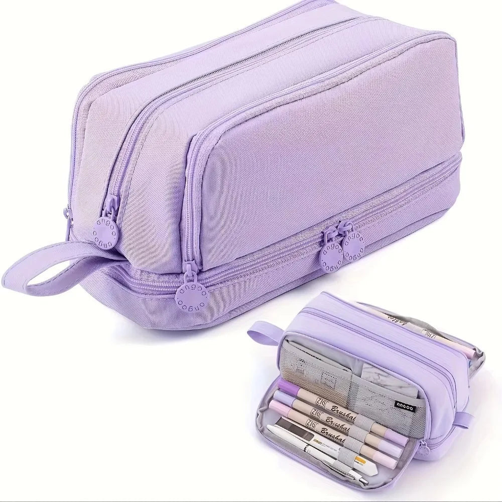 Trousse Scolaire Grande Capacité Compartiments Multiples Unisexe