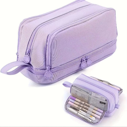 Trousse Scolaire Grande Capacité Compartiments Multiples Unisexe