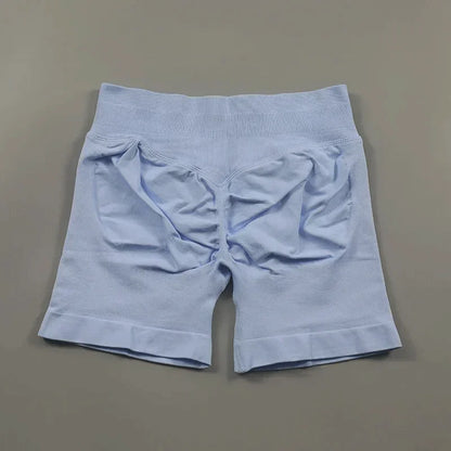 Short sport femme sans couture taille haute gainant