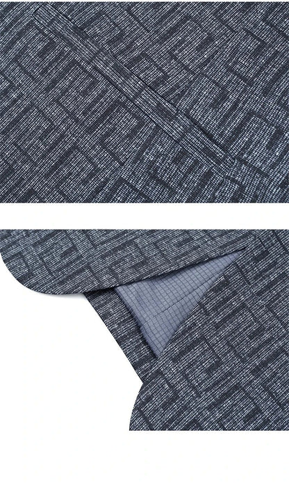 Blazer Homme Moderne à Carreaux Geométriques