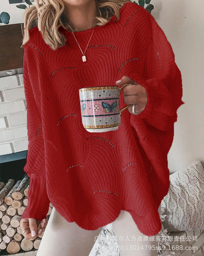 Pull Tricot Féminin Manches Longues Doux et Confortable