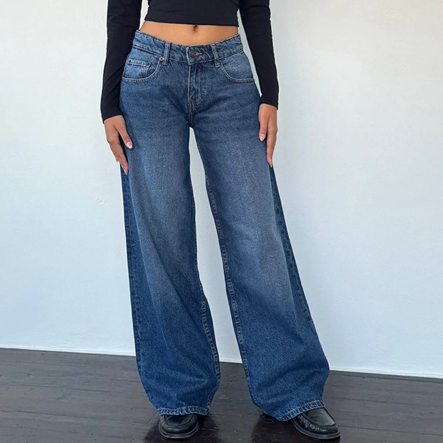 Jean Femme Large Vintage Blanc