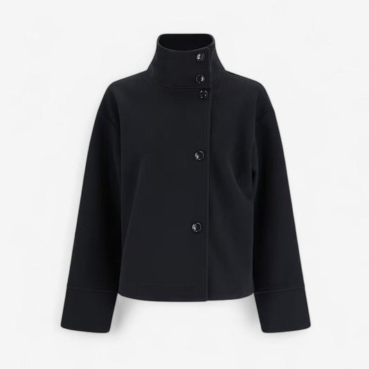 Manteau Femme Long Manches avec Col Montant Élégant - PanierRoyale