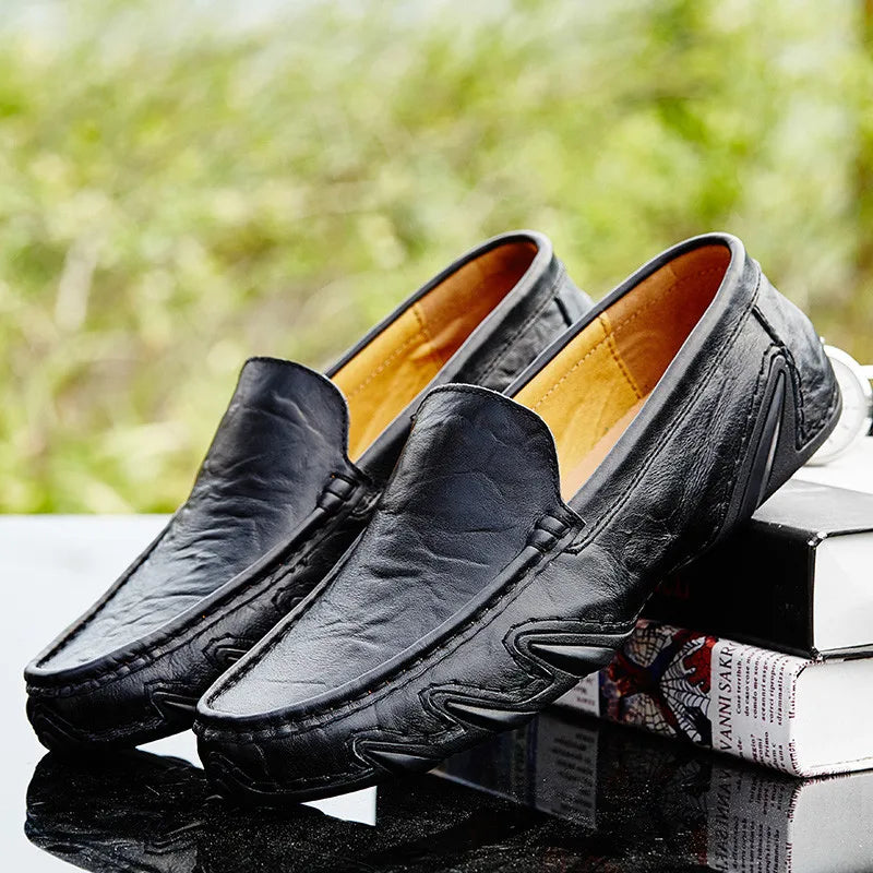 Pantoufles Cuir Homme Confortables et Chaudes
