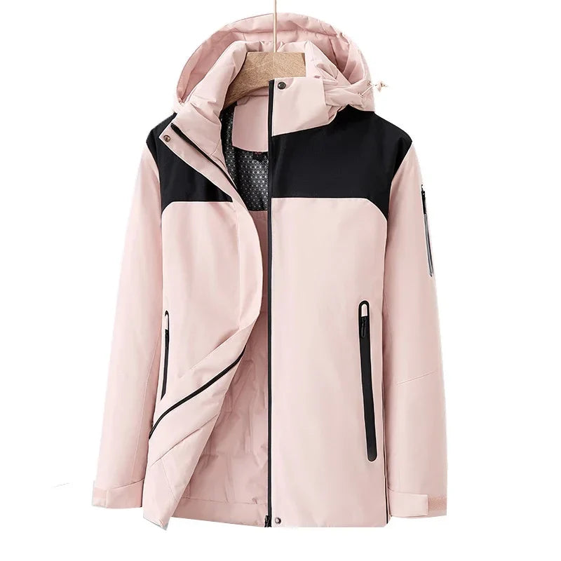 Doudoune Femme Imperméable Hivernale avec Doublure Polaire
