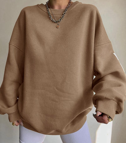 Sweat à Capuche Féminin Oversize Col Rond