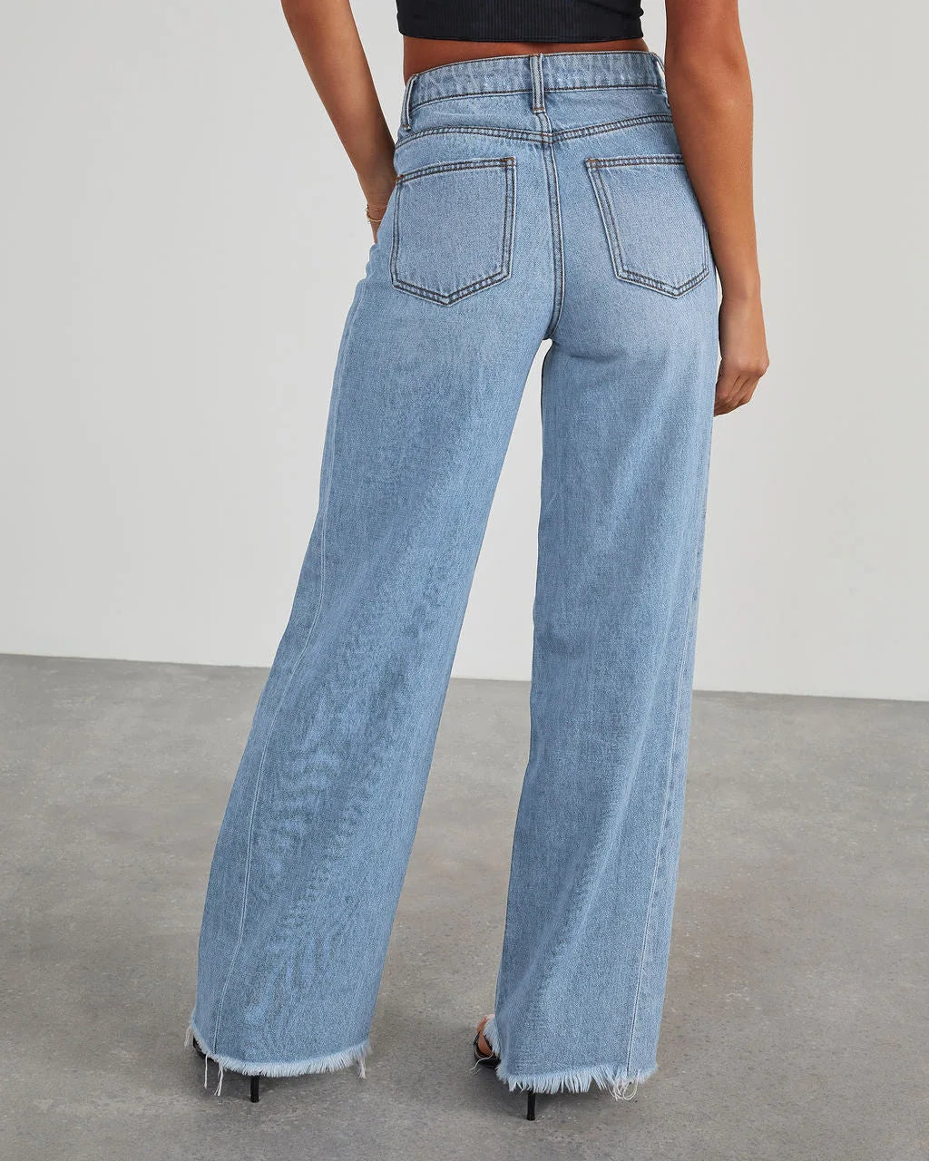 Jean Femme Large Taille Grise Déchiré