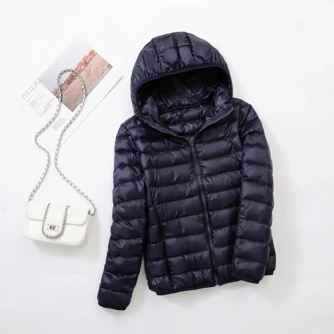 Doudoune Femme Hiver Bleu Marine - PanierRoyale