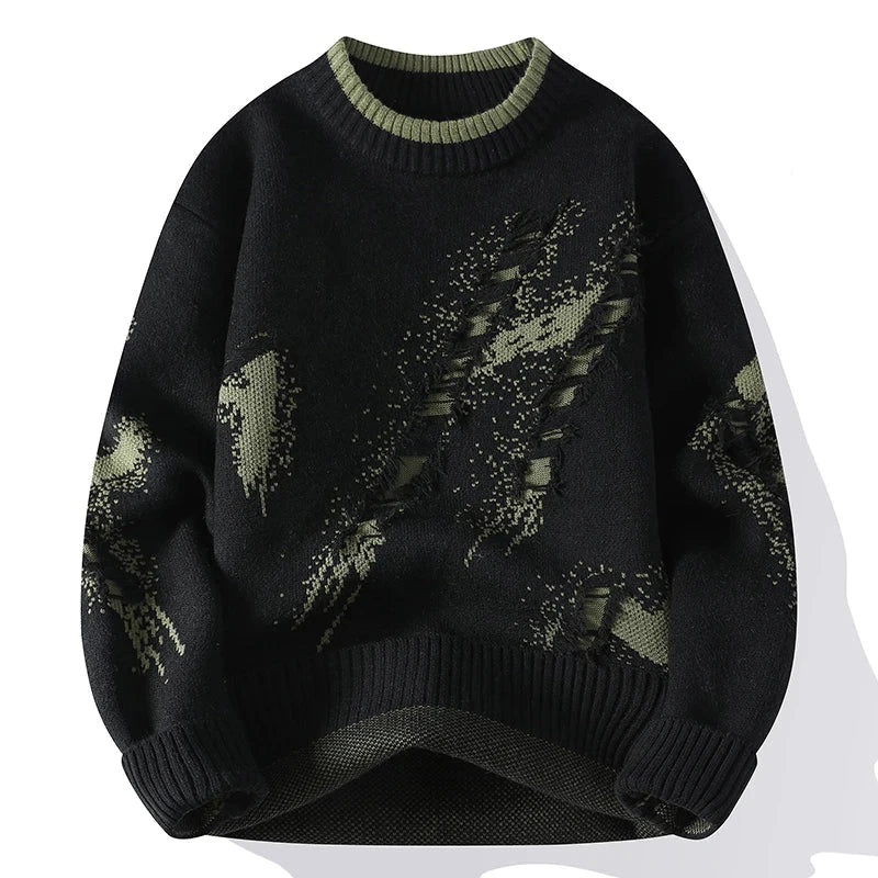 Pull Homme Décontracté effet Usé Moderne