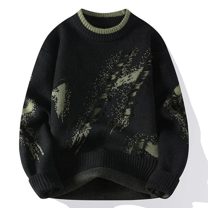 Pull Homme Décontracté effet Usé Moderne