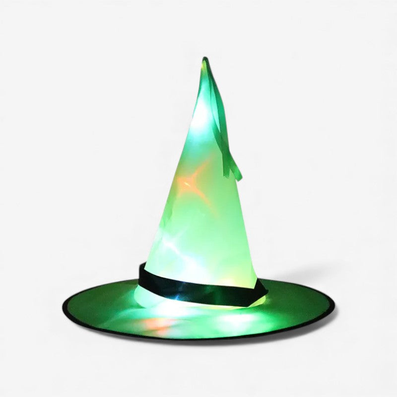 Chapeau Sorcière Lumineux LED Noir - PanierRoyale