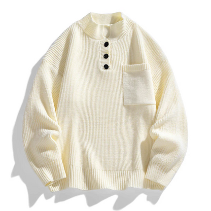 Pull Homme Hiver en Laine avec Boutons