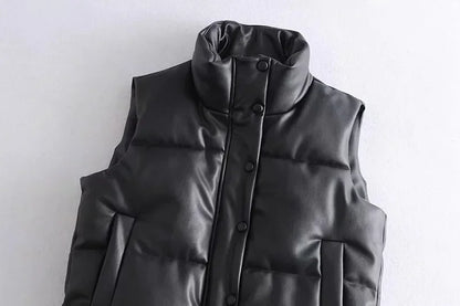 Gilet Sans Manches Moderne Avec Poche Pour Femme | Court