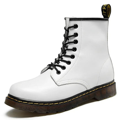 Bottines Unisexe Cuir Imperméable Coupe Montante