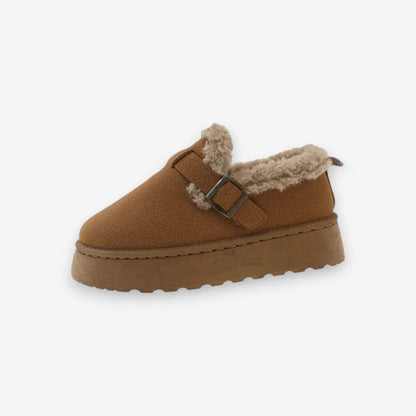 Chaussures Femmes à Bout Rond avec Plateforme et Fermeture Éclair