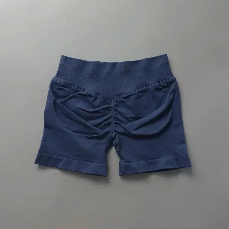 Short sport femme sans couture taille haute gainant