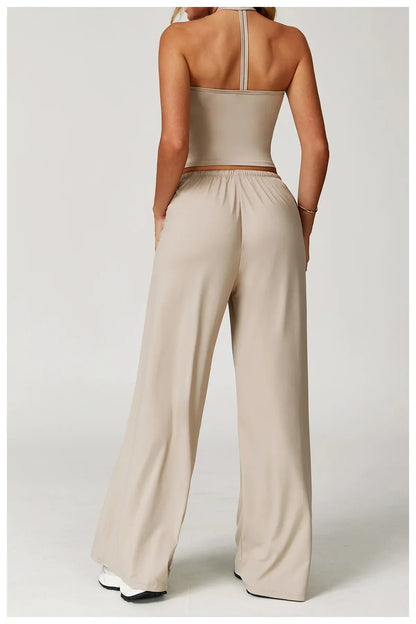 Ensemble Lounge Femme Décontracté Crop Top