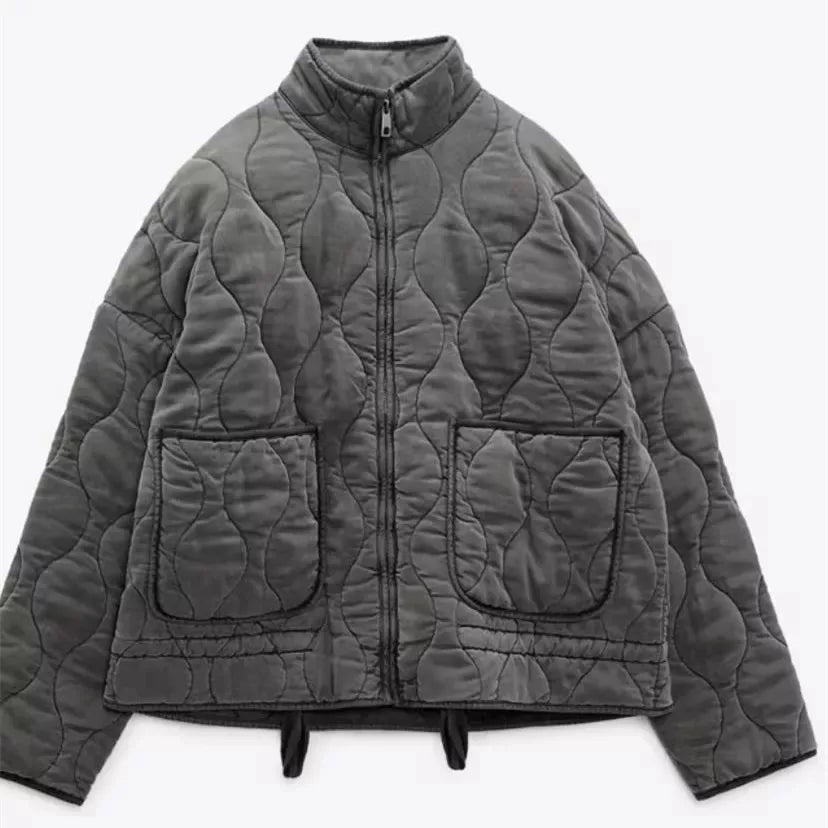 Veste Femme Matelassée Chaude Coupe Vintage - PanierRoyale