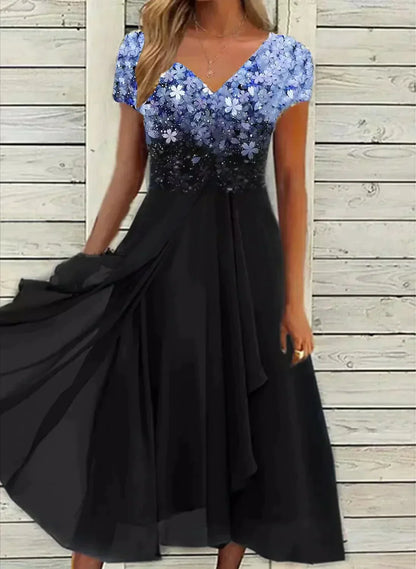 Robe Mi-Longue Élégante pour Femme - PanierRoyale