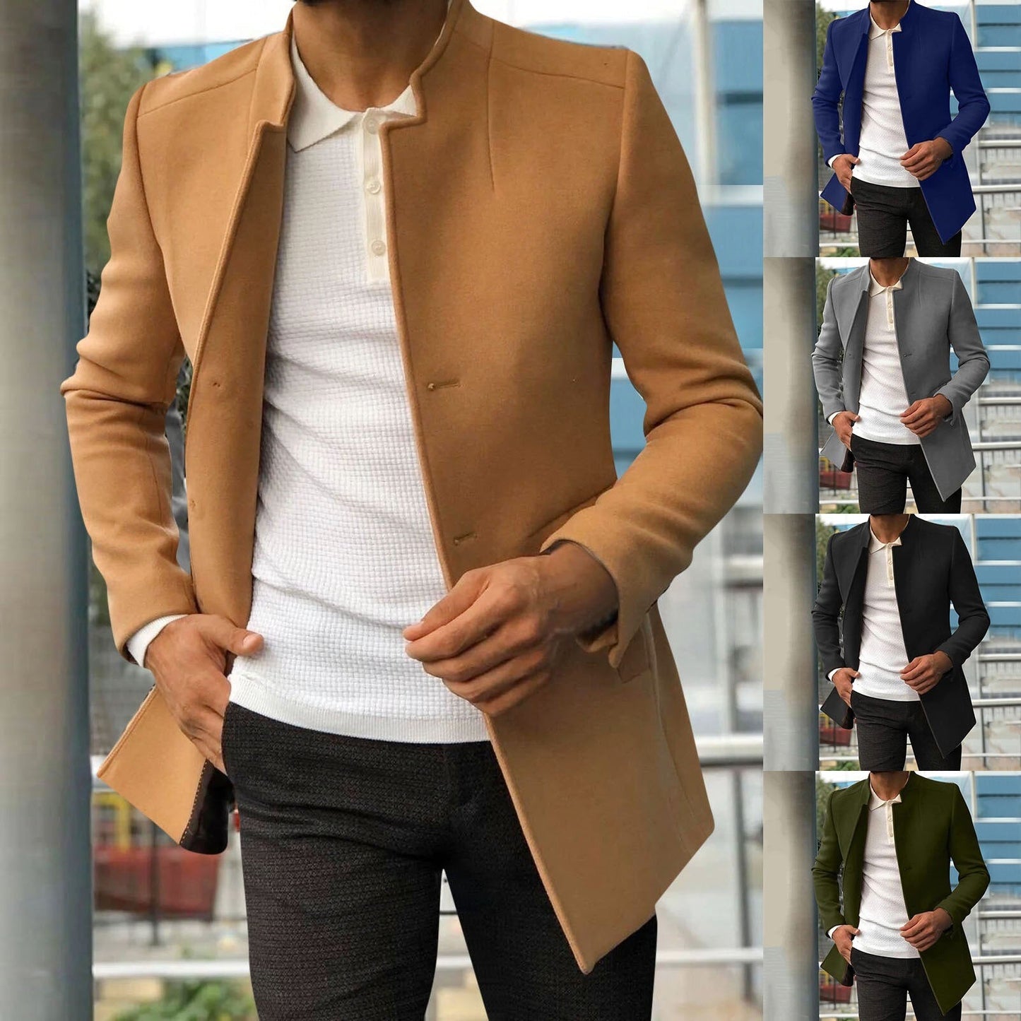 Manteau Homme Slim Fit Noir Élégant - BerlinGlamour