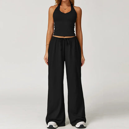 Ensemble Lounge Femme Décontracté Crop Top - BerlinGlamour