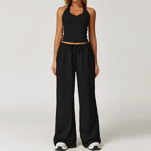 Ensemble Lounge Femme Décontracté Crop Top - BerlinGlamour