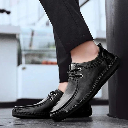 Mocassins Cuir Luxe à Broderie Délicate - PanierRoyale