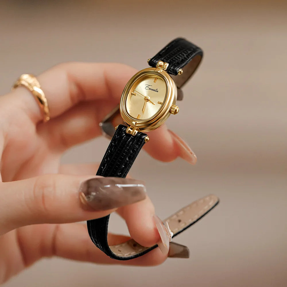 Montre Femme Quartz Doré Élégante et Raffinée