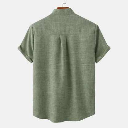 Chemise Homme Lin Blanc Classique - BerlinGlamour