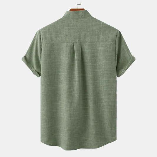 Chemise Homme Lin Blanc Classique - BerlinGlamour