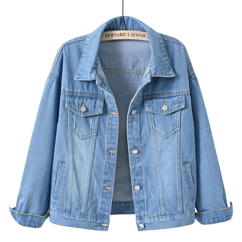 Veste En Jean Décontractée Pour Femme | Avec Bouton