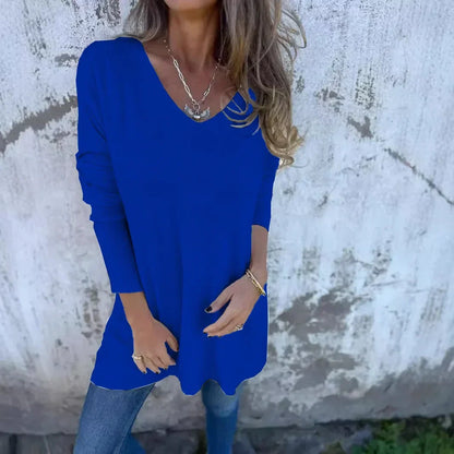 Pull Femme Col V Élégant pour Automne