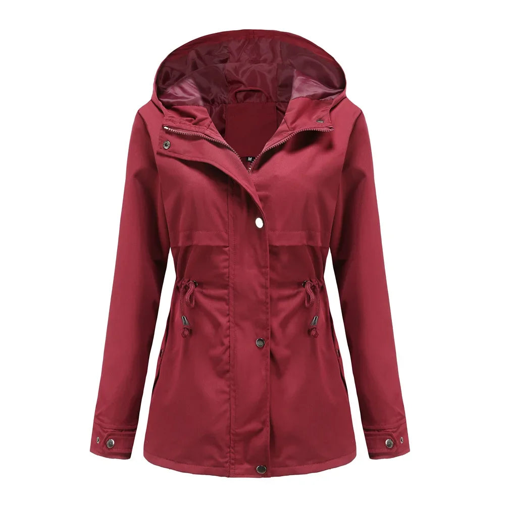 Manteau Imperméable Femme Léger avec Capuche
