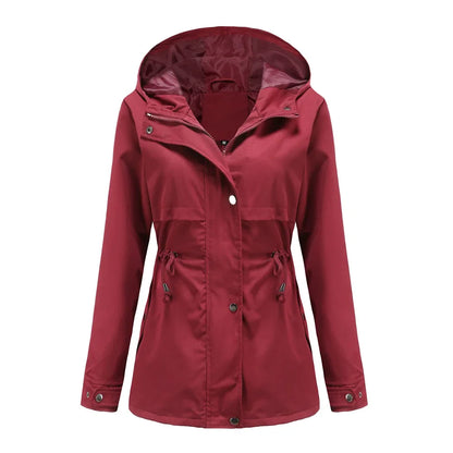 Manteau Imperméable Femme Léger avec Capuche