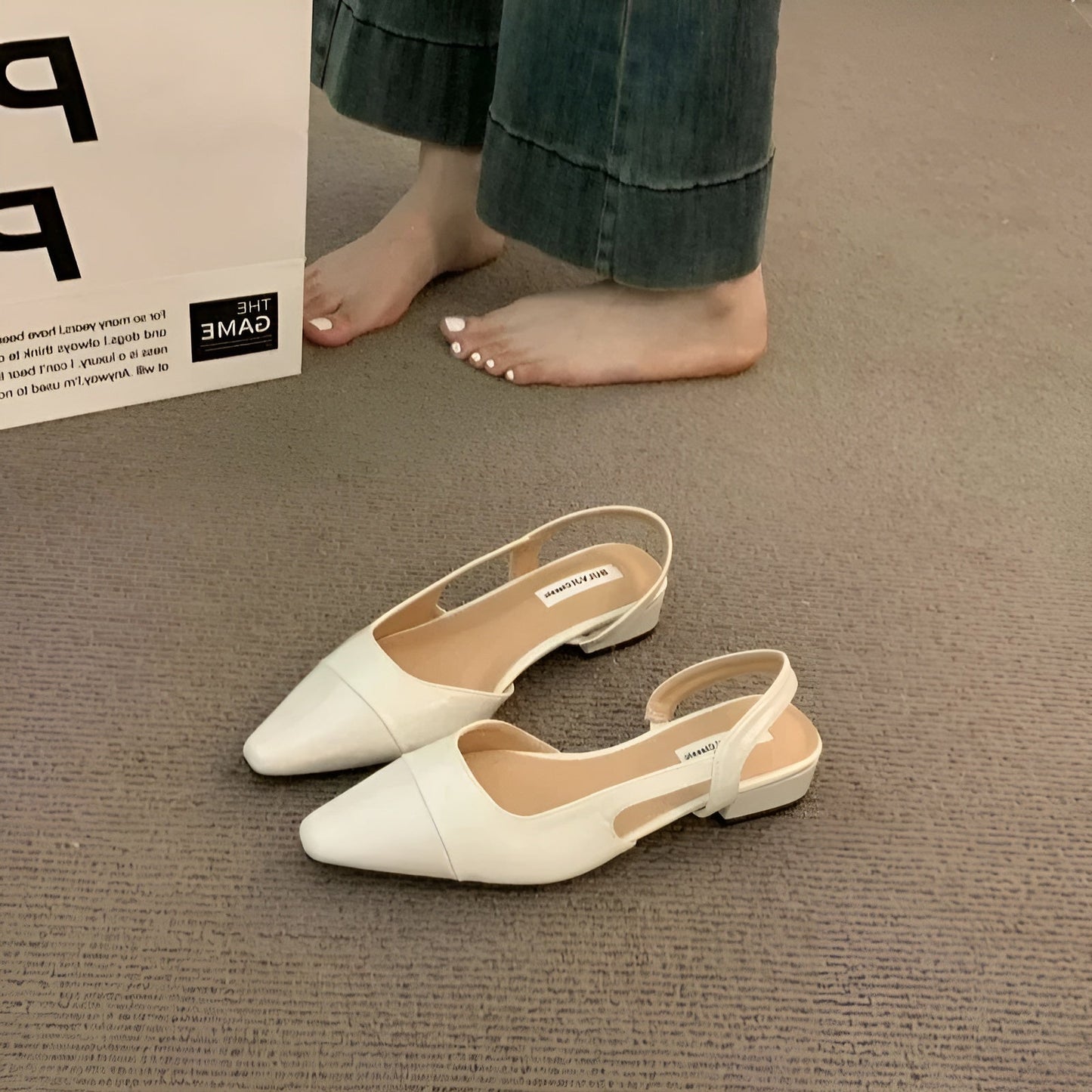 Chaussures Femmes Talon Plat en Cuir Elegant - PanierRoyale