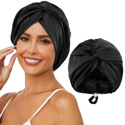 Bonnet de Nuit en Soie Douce et Élastique Lavande