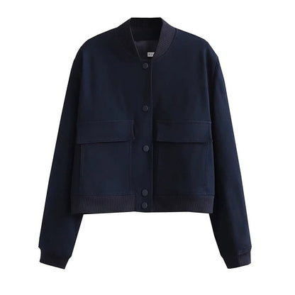 Blouson Femme Streetwear Court à Boutons