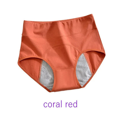 Culotte Menstruelle Femme Coton Taille Haute Anti-fuite Durable