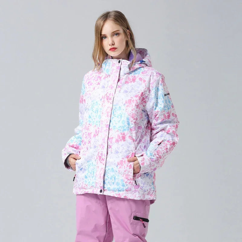 Doudoune Hiver Femme Fleurs Colorées