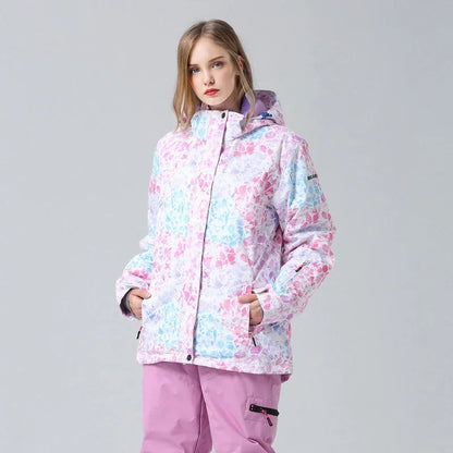 Doudoune Hiver Femme Fleurs Colorées