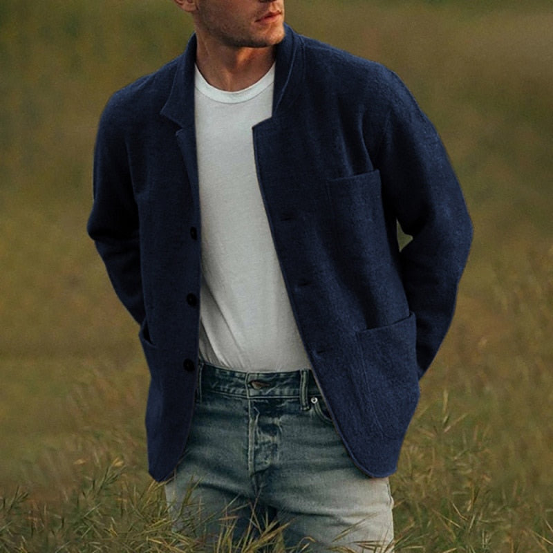 Veste Homme Polaire Réversible Hiver Chaude et Confortable