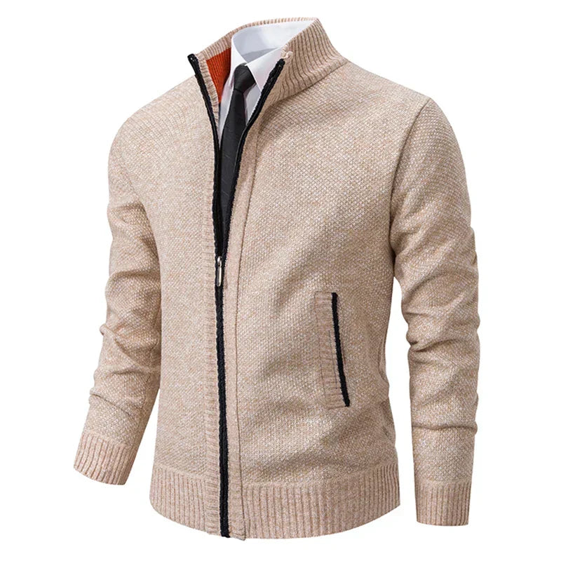 Cardigan en Maille Zippé pour Homme