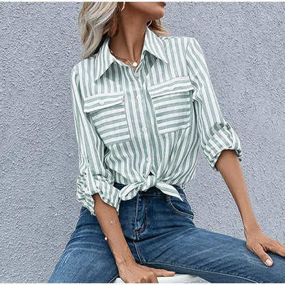 Blouse Rayée Femme Décontractée et Confortable
