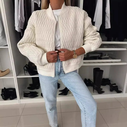 Blouson femme matelassée à fermeture éclair avant - BerlinGlamour