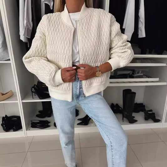 Blouson femme matelassée à fermeture éclair avant - BerlinGlamour
