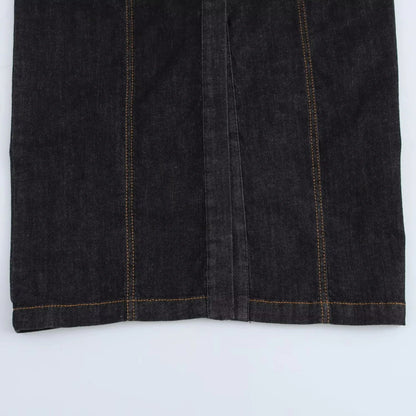 Robe Jeans Femme Manches Longues Boutons Décontractée