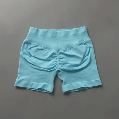 Short sport femme sans couture taille haute gainant