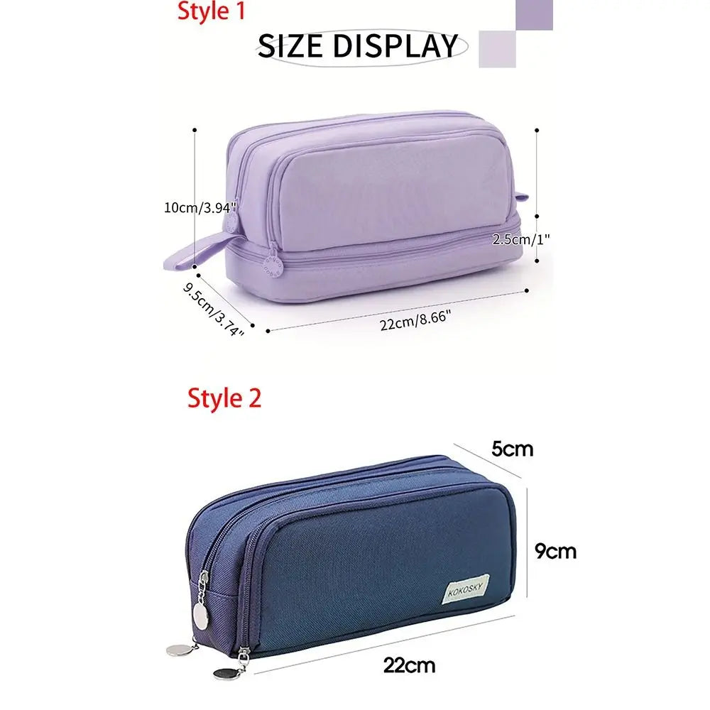 Trousse Scolaire Grande Capacité Compartiments Multiples Unisexe
